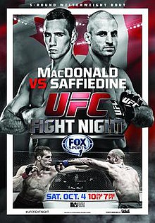 UFC Fight Night: MacDonald vs Saffiedine - UFC Event Poster (October 04, 2014)