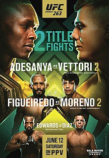 UFC 263: Adesanya vs. Vettori 2 - UFC Event Poster (June 12, 2021)