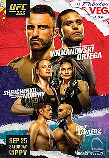 UFC 266: Volkanovski vs. Ortega - UFC Event Poster (September 25, 2021)