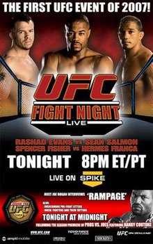 UFC Fight Night: Evans vs Salmon - UFC Event Poster (January 25, 2007)