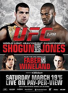 UFC 128: Shogun vs Jones - UFC Event Poster (March 19, 2011)