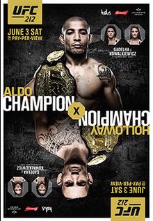 UFC 212: Aldo vs. Holloway - UFC Event Poster (June 03, 2017)