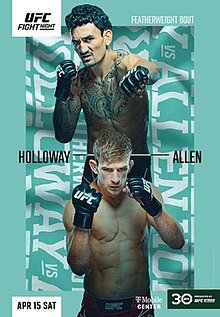 UFC Fight Night: Holloway vs. Allen - UFC Event Poster (April 15, 2023)