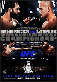 UFC 171: Hendricks vs Lawler - UFC Event Poster (March 15, 2014)