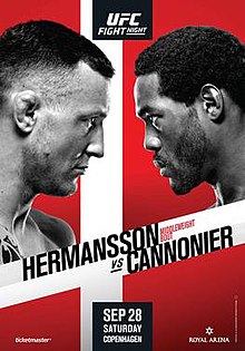 UFC Fight Night: Hermansson vs. Cannonier - UFC Event Poster (September 28, 2019)