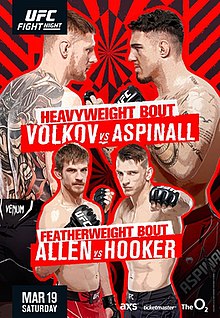 UFC Fight Night: Volkov vs. Aspinall - UFC Event Poster (March 19, 2022)