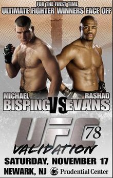 UFC 78: Validation - UFC Event Poster (November 17, 2007)