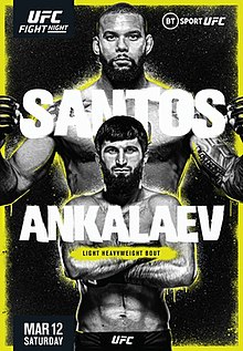 UFC Fight Night: Santos vs. Ankalaev - UFC Event Poster (March 12, 2022)