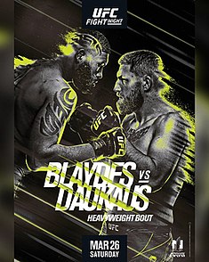 UFC Fight Night: Blaydes vs. Daukaus - UFC Event Poster (March 26, 2022)