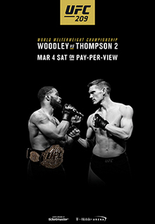 UFC 209: Woodley vs. Thompson 2 - UFC Event Poster (March 04, 2017)