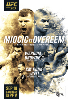 UFC 203: Miocic vs. Overeem - UFC Event Poster (September 10, 2016)