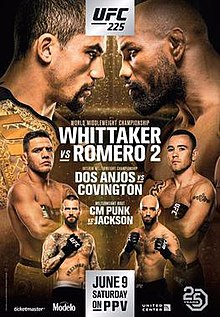 UFC 225: Whittaker vs. Romero 2 - UFC Event Poster (June 09, 2018)