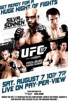 UFC 117: Silva vs Sonnen - UFC Event Poster (August 07, 2010)