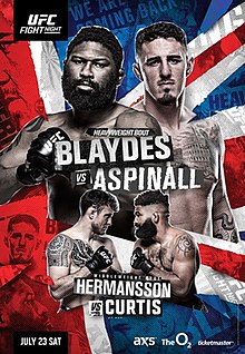 UFC Fight Night: Blaydes vs. Aspinall - UFC Event Poster (July 23, 2022)