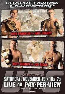 The Ultimate Fighter: Team Hughes vs. Team Franklin Finale - UFC Event Poster (November 05, 2005)