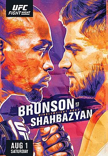 UFC Fight Night: Brunson vs. Shahbazyan - UFC Event Poster (August 01, 2020)