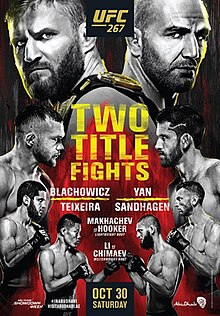 UFC 267: Blachowicz vs. Teixeira - UFC Event Poster (October 30, 2021)