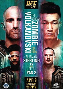 UFC 273: Volkanovski vs. The Korean Zombie - UFC Event Poster (April 09, 2022)