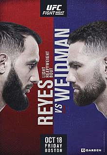 UFC Fight Night: Reyes vs. Weidman - UFC Event Poster (October 18, 2019)