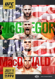 UFC 189: Mendes vs McGregor - UFC Event Poster (July 11, 2015)