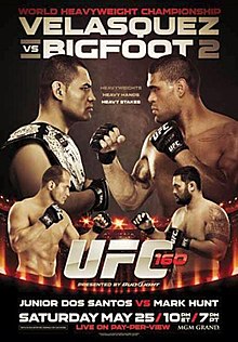 UFC 160: Velasquez vs Silva 2 - UFC Event Poster (May 25, 2013)