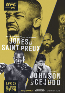 UFC 197: Jones vs Saint Preux - UFC Event Poster (April 23, 2016)