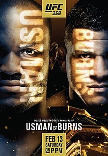 UFC 258: Usman vs. Burns - UFC Event Poster (February 13, 2021)