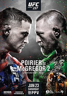 UFC 257: Poirier vs. McGregor - UFC Event Poster (January 23, 2021)