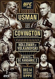 UFC 245: Usman vs. Covington - UFC Event Poster (December 14, 2019)