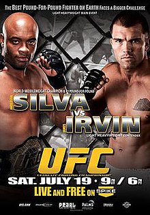 UFC: Silva vs Irvin - UFC Event Poster (July 19, 2008)