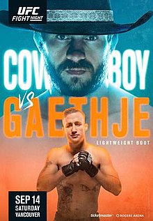 UFC Fight Night: Cowboy vs. Gaethje - UFC Event Poster (September 14, 2019)