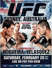 UFC 110: Nogueira vs Velasquez - UFC Event Poster (February 20, 2010)