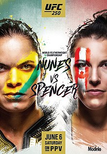 UFC 250: Nunes vs. Spencer - UFC Event Poster (June 06, 2020)