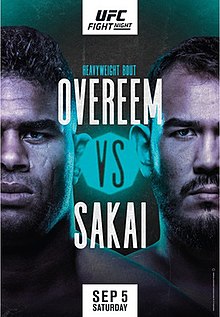 UFC Fight Night: Overeem vs. Sakai - UFC Event Poster (September 05, 2020)