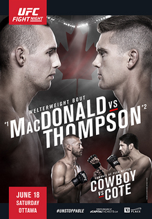 UFC Fight Night: MacDonald vs Thompson - UFC Event Poster (June 18, 2016)