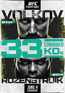 UFC Fight Night: Volkov vs. Rozenstruik - UFC Event Poster (June 04, 2022)