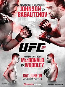 UFC 174: Johnson vs Bagautinov - UFC Event Poster (June 14, 2014)