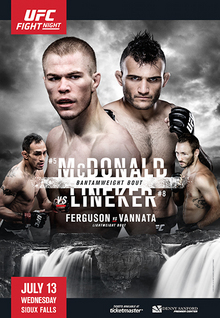 UFC Fight Night: McDonald vs. Lineker - UFC Event Poster (July 13, 2016)