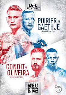 UFC Fight Night: Poirier vs. Gaethje - UFC Event Poster (April 14, 2018)