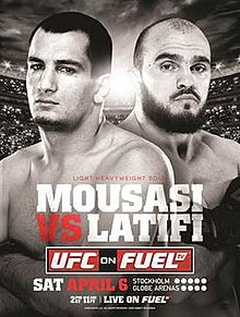 UFC on FUEL TV: Mousasi vs Latifi - UFC Event Poster (April 06, 2013)