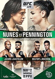 UFC 224: Nunes vs. Pennington - UFC Event Poster (May 12, 2018)