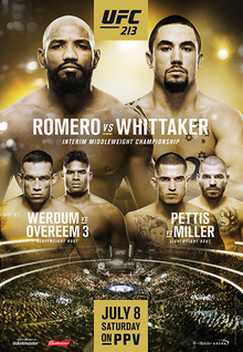 UFC 213: Romero vs. Whittaker - UFC Event Poster (July 08, 2017)