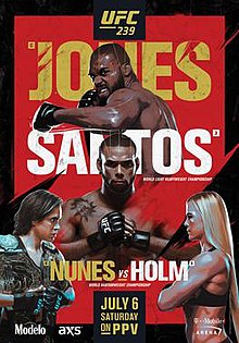 UFC 239: Jones vs. Santos - UFC Event Poster (July 06, 2019)