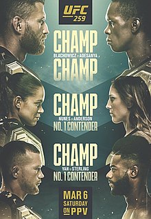 UFC 259: Blachowicz vs. Adesanya - UFC Event Poster (March 06, 2021)