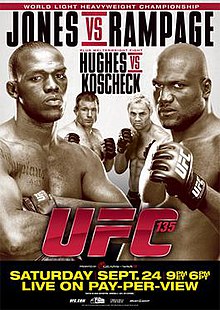 UFC 135: Jones vs Rampage - UFC Event Poster (September 24, 2011)