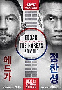 UFC Fight Night: Edgar vs. The Korean Zombie - UFC Event Poster (December 21, 2019)