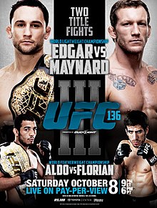 UFC 136: Edgar vs Maynard 3 - UFC Event Poster (October 08, 2011)