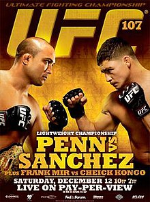 UFC 107: Penn vs Sanchez - UFC Event Poster (December 12, 2009)