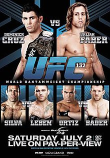 UFC 132: Cruz vs Faber - UFC Event Poster (July 02, 2011)