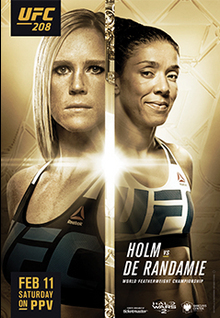 UFC 208: Holm vs. De Randamie - UFC Event Poster (February 11, 2017)